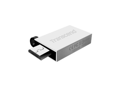 Transcend 16GB JetFlash 380S microUSB und USB 2.0, Silber