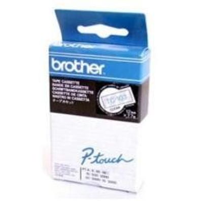 Schriftband TC-103 (lam.) Blau auf Gold 12mm x 7,7m
