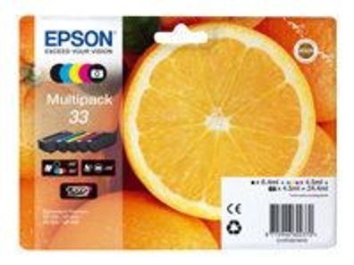 Epson Tintenpatrone 33 Multipack (BK/M/C/Y/PBK) (ca.200 S.)