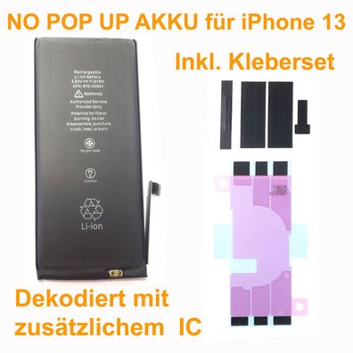 No Pop Up Akku Decodiert mit IC 3110mAh Für iPhone 11 Batterie Battery Accu Erset...