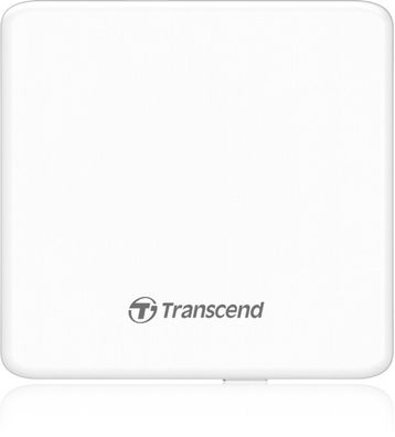 Transcend Externer CD/DVD-Brenner Slim-Serie (Weiß)