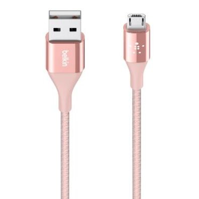 Belkin DuraTek Micro-USB/ USB Kabel mit Kevlar, 1,2m Rosegold