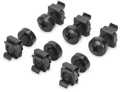 Digitus M6 Installationsmaterial-Set, 50 Stk. Schwarz
