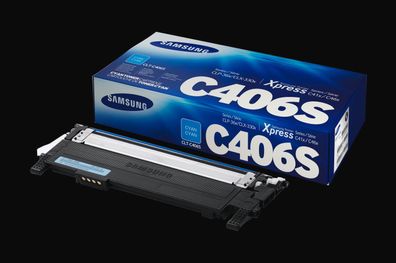 HP Samsung Toner CLT-C406S cyan (ca. 1000 Seiten) Polymertoner