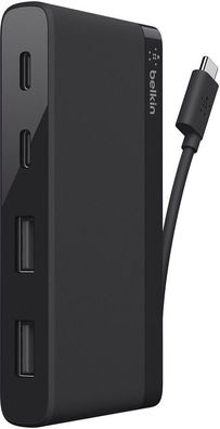 Belkin 4-Port USB-C Travel Hub (2x USB A, 2x USB C), schwarz