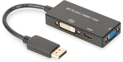 Assmann DisplayPort 1in3 Konverterkabel HDMI, DVI, VGA