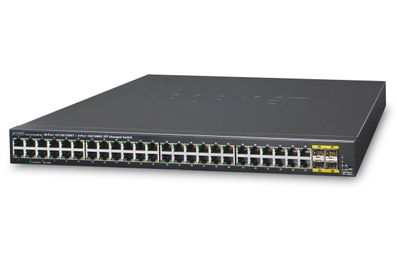 PLANET 48x GE BASE-T + 4x GE BASE-X SFP Managed Gigabit Switch