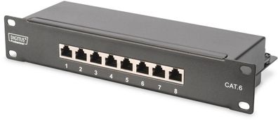 Digitus cat.6, Klasse E Patchpanel, geschirmt 8-Port Schwarz