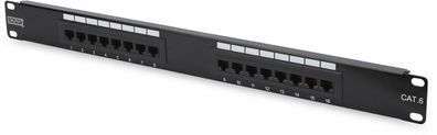 Digitus cat.6, Class E Patchpanel, ungeschirmt 16-Port Schwarz