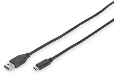 Digitus USB Type-C™ Anschlusskabel 1.0m, Type-C - A St/ St