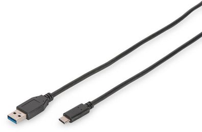 Digitus USB Type-C™ Anschlusskabel 1.0m, Type-C - A St/St