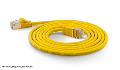 wantecWire Patchkabel CAT7 extradünn SSTP gelb 0,20m