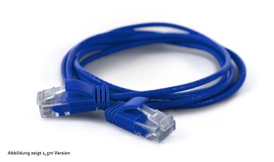 wantecWire Patchkabel CAT6A (rund 2,8mm) UTP blau 0,10m