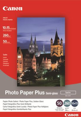 Canon SG-201 Fotopapier Plus Seidenglanz 10 x 15 cm - 50 Blatt