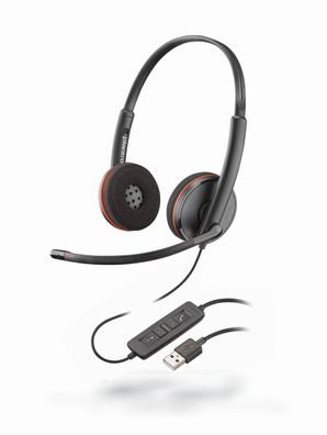 Poly Headset Blackwire C3220 binaural USB-A (Schwarz)