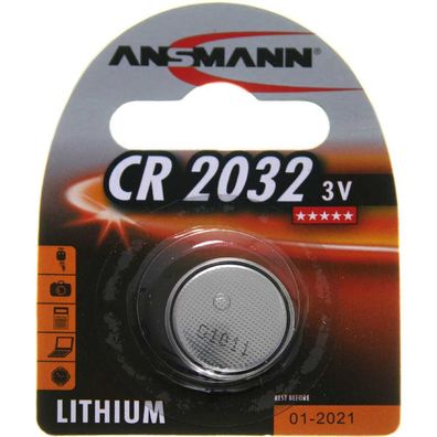 Ansmann 5020122 Knopfzelle CR2032 3V Lithium Mainboardbatterie