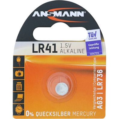 Ansmann 5015332 Knopfzelle LR41 1,5V Alkaline