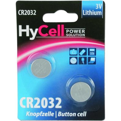 Ansmann 5020202 Knopfzelle CR2032 HyCell 3V Lithium Mainboardbatterie, 2er-Pack