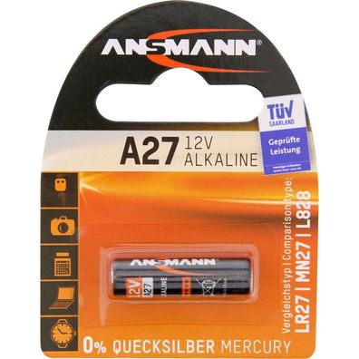 Ansmann 1516-0001 Alkaline Batterie A27, 12V