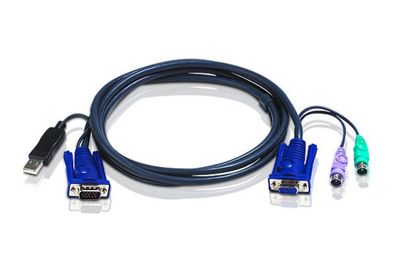 ATEN 2L-5506UP, KVM Kabelsatz, VGA, PS/2 zu USB, Länge 6m