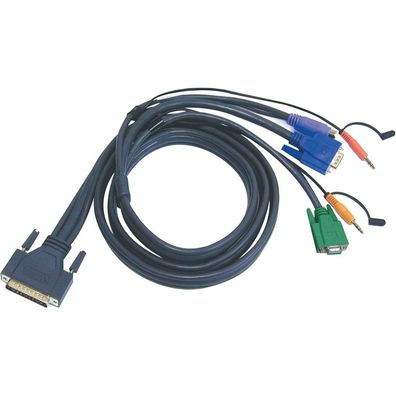 ATEN 2L-1701P KVM Kabelsatz, VGA, PS/2, Audio, Länge 1,8m