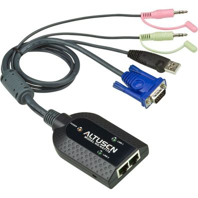 ATEN KA7178 KVM-Adapter, CPU-Modul, VGA, USB, Audio, Virtual-Media, mit Dualausg