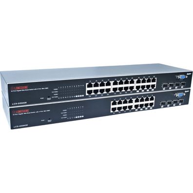 Longshine Gigabit Switch, 24-Port, LCS-GS9428-A, 19Zoll-Version, Web Smart SNMP