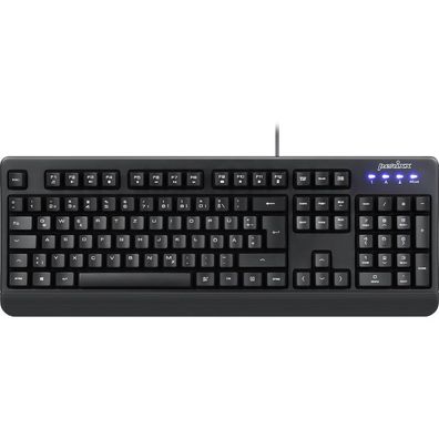 Perixx Periboard-517 DE, Wasser- und staubdichte USB-Tastatur, IP65, schwarz, sc