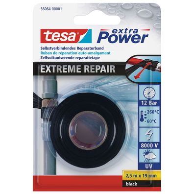 tesa extra Power, extreme Repair, 2,5m:19mm, schwarz, schwarz