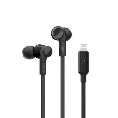 Belkin Rockstar In-Ear Kopfhörer mit Lightning Connector schw