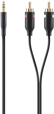 Belkin Stereo-Kabel, Y-Audio-Kabel, 2m, schwarz