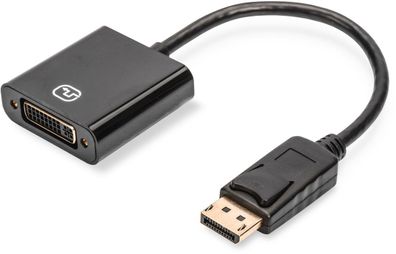 Assmann DisplayPort Adapterkabel DP - DVI 0.15m DP 1.2 sw