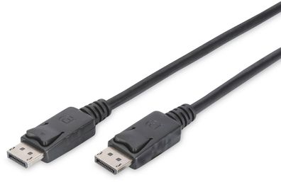 Assmann DisplayPort Kabel 1.0m Verriegelung UltraHD 4K sw