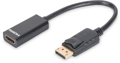 Digitus DisplayPort Adapterkabel Typ A St/Bu, 0.15m