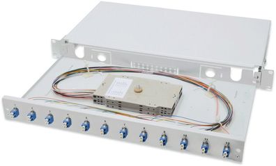 Digitus LWL Spleißbox, bestückt, 12xLC Duplex, OS2