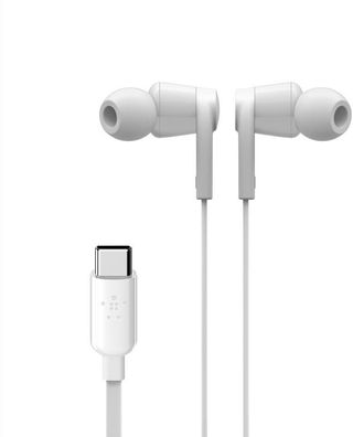 Belkin Rockstar In-Ear Kopfhörer mit USB-C Connector, weiß