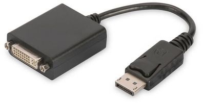 Digitus DisplayPort Adapterkabel DP-DVI (24 + 5) 0.15m sw