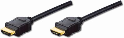 Assmann HDMI Kabel Typ A 5.0m m/ Ethernet Full HD gold sw.