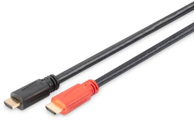 Assmann HDMI Kabel Typ A m/ amp. 15.0m Full HD gold sw