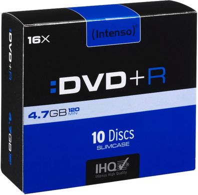 Intenso DVD+R 4,7GB 16x Speed Slim Case 10