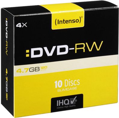 Intenso DVD-RW 4,7GB 4x Speed Rewritable Slim Case 10