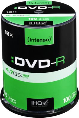 Intenso DVD-R 4,7GB 16x Speed Cake Box 100