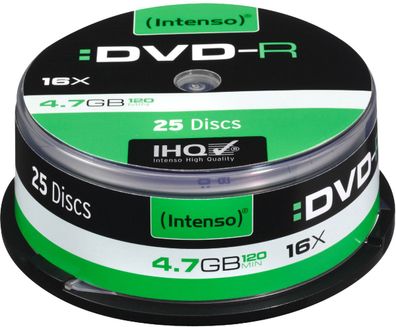 Intenso DVD-R 4,7GB 16x Speed Cake Box 25