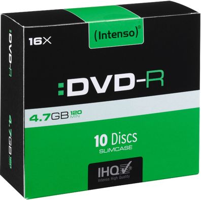 Intenso DVD-R 4,7GB 16x Speed Slim Case 10