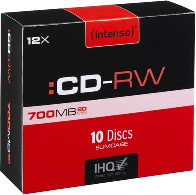 Intenso CD-RW 700MB/80 Min. 12x Speed Rewritable Slim Case 10