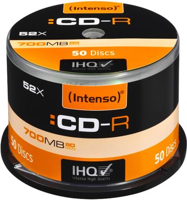 Intenso CD-R 700MB/80 Min. 52x Speed Cake Box 50