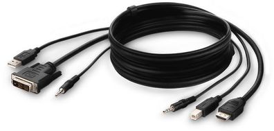 LinkSys DVI to HDMI/ USB/ AUD CBL, DVI/ HDMI MM, USB A/ B, 6'