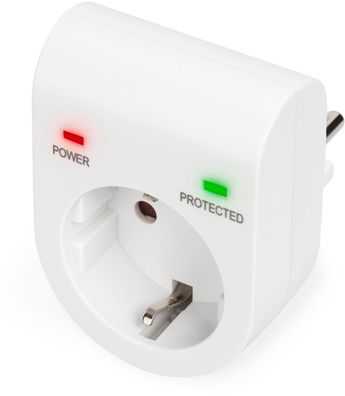 Digitus Überspannungsschutzadapter LED weiß