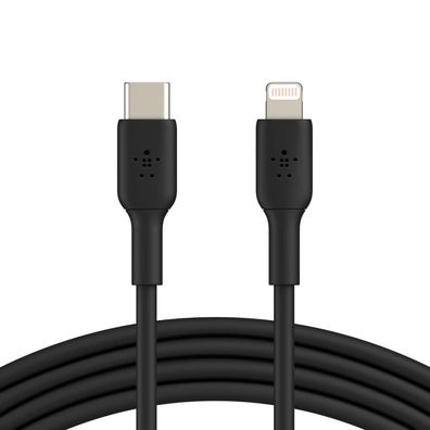 Belkin Lightning/ USB-C Kabel PVC, mfi zertifiziert, 1m schwarz