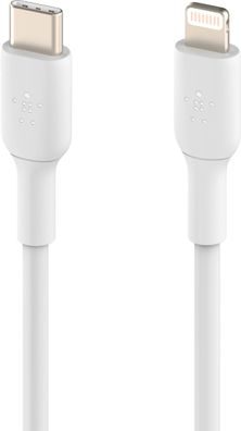 Belkin Lightning/USB-C Kabel PVC, mfi zertifiziert, 1m, weiß